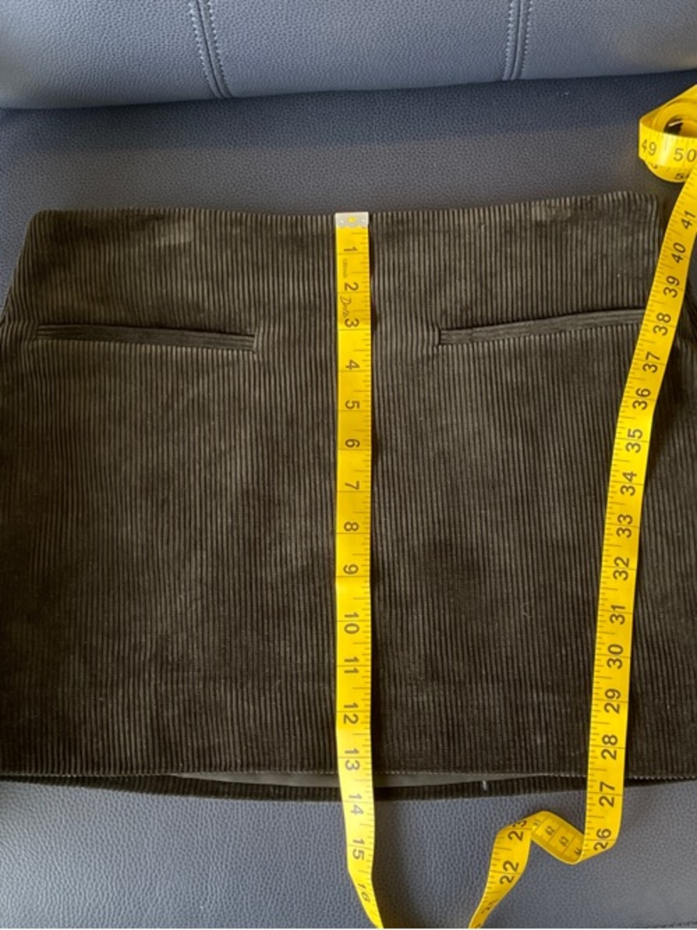 NWT Zara Olive Green Corduroy Mini Skirt • Medium - Picture 5 of 6